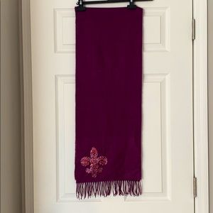 Scarf with rhinestone detail